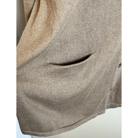 J.Jill Women's V-Neck Cardigan Button Up Long‎ Sleeve Brown Size Large Pockets - Picture 3 of 9
